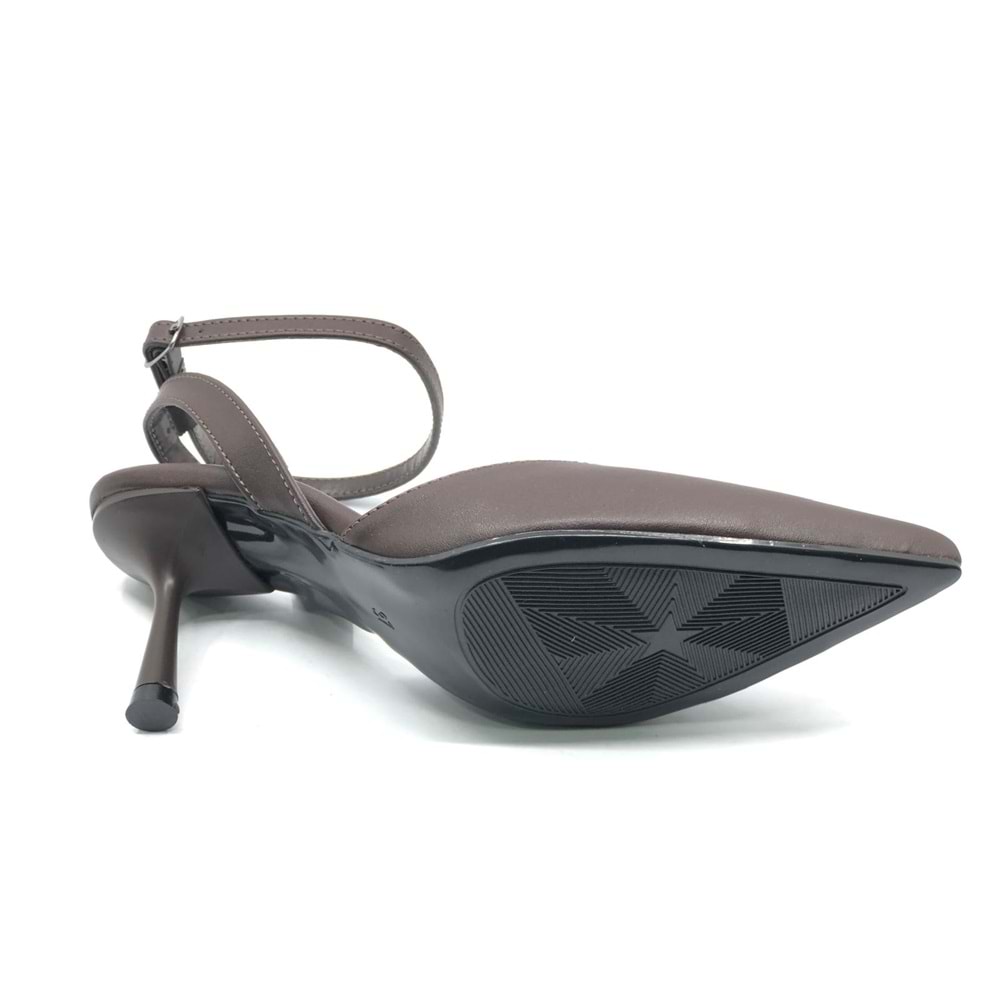 Feles Arkası Açık Stiletto Kadın Topuklu Ayakkabı