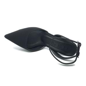 Feles Arkası Açık Stiletto Kadın Topuklu Ayakkabı