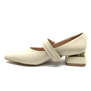 Feles Blower Detaylı Sivri Burun Topuklu Kadın Ayakkabı