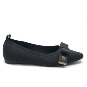 Feles Triko Kurdela Detaylı Kadın Babet Ayakkabı