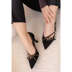 Feles Zımba Toka Detaylı Stiletto Topuklu Kadın Ayakkabı
