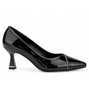 Feles Altın Şerit Detaylı Stiletto Kadın Topuklu Ayakkabı