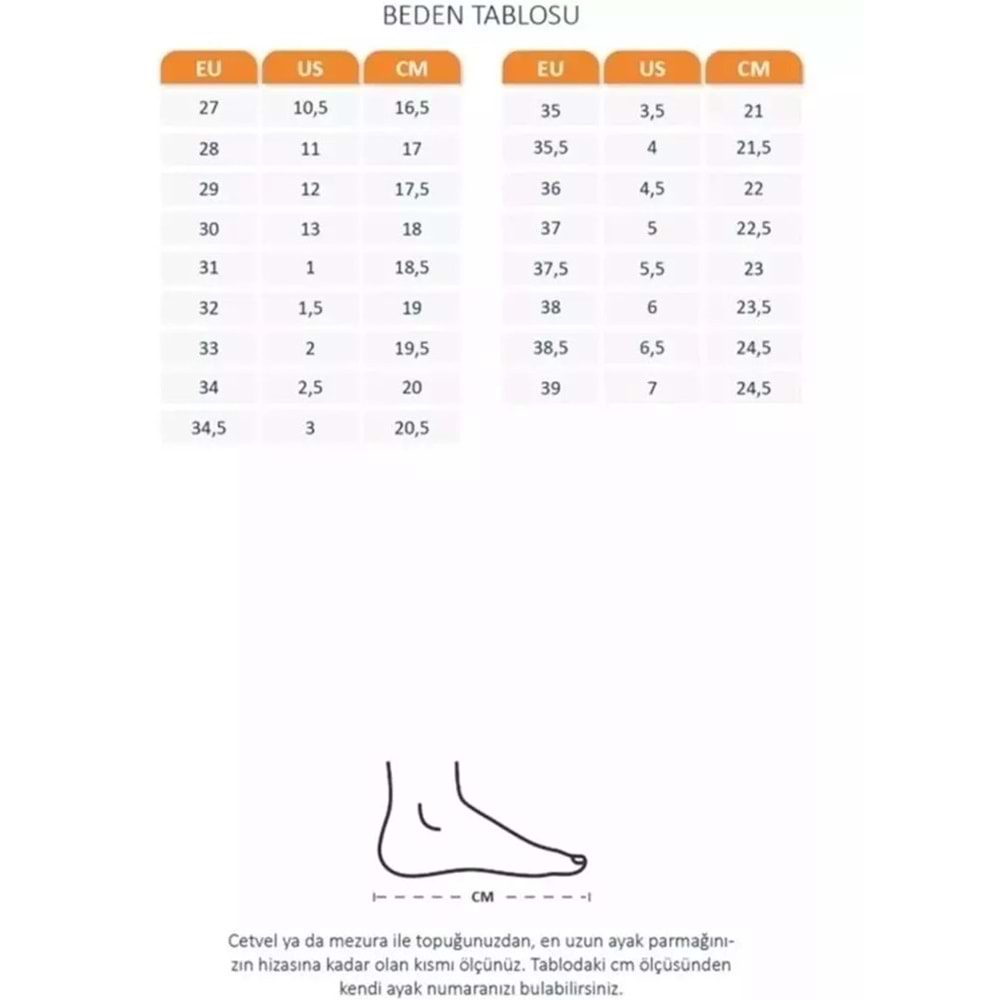 Cool 26-Tiger Ortopedik Kaymaz Taban Unisex Çocuk Bot