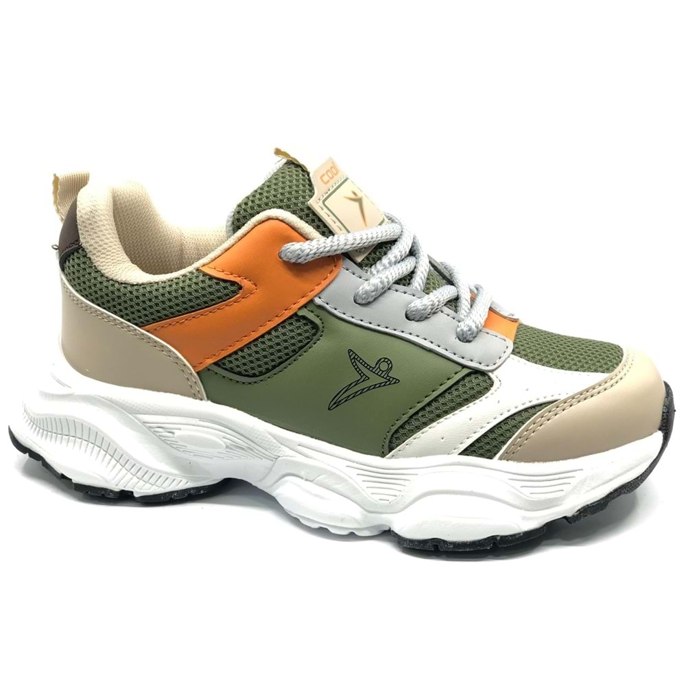 Cool Birian-26 Bağcık Görünümlü Cırt Cırtlı Sneaker Ortopedik Çocuk Spor Ayakkabı