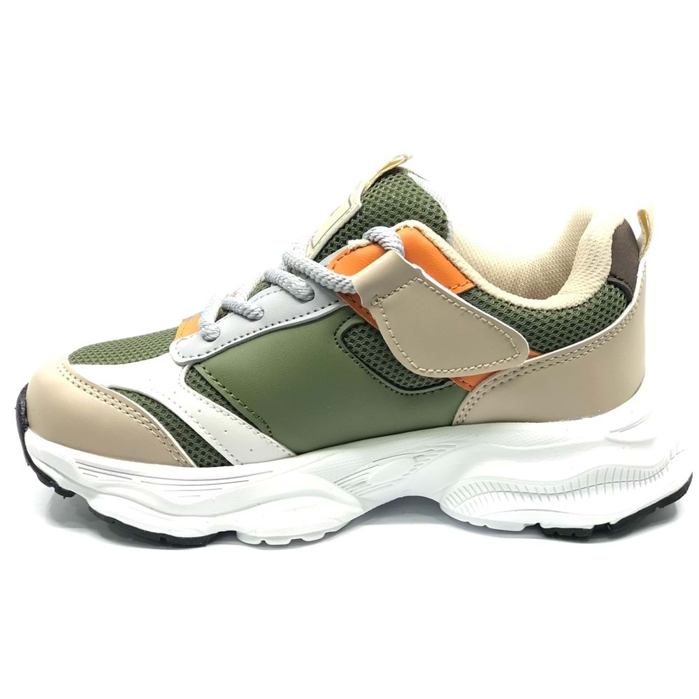 Cool Birian-26 Bağcık Görünümlü Cırt Cırtlı Sneaker Ortopedik Çocuk Spor Ayakkabı