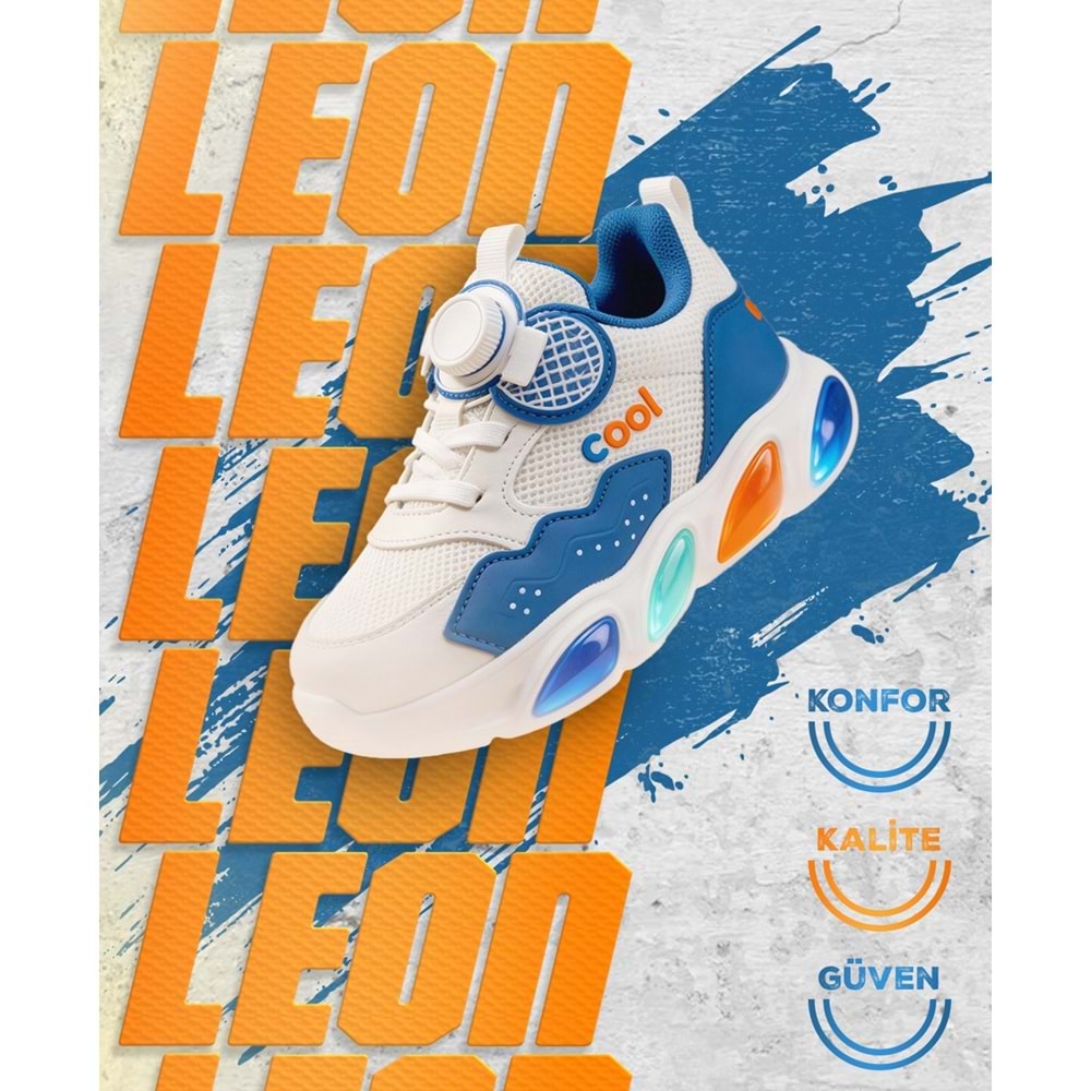Cool Leon Akıllı Bağcıklı Işıklı Ortopedik Çocuk Spor Ayakkabı