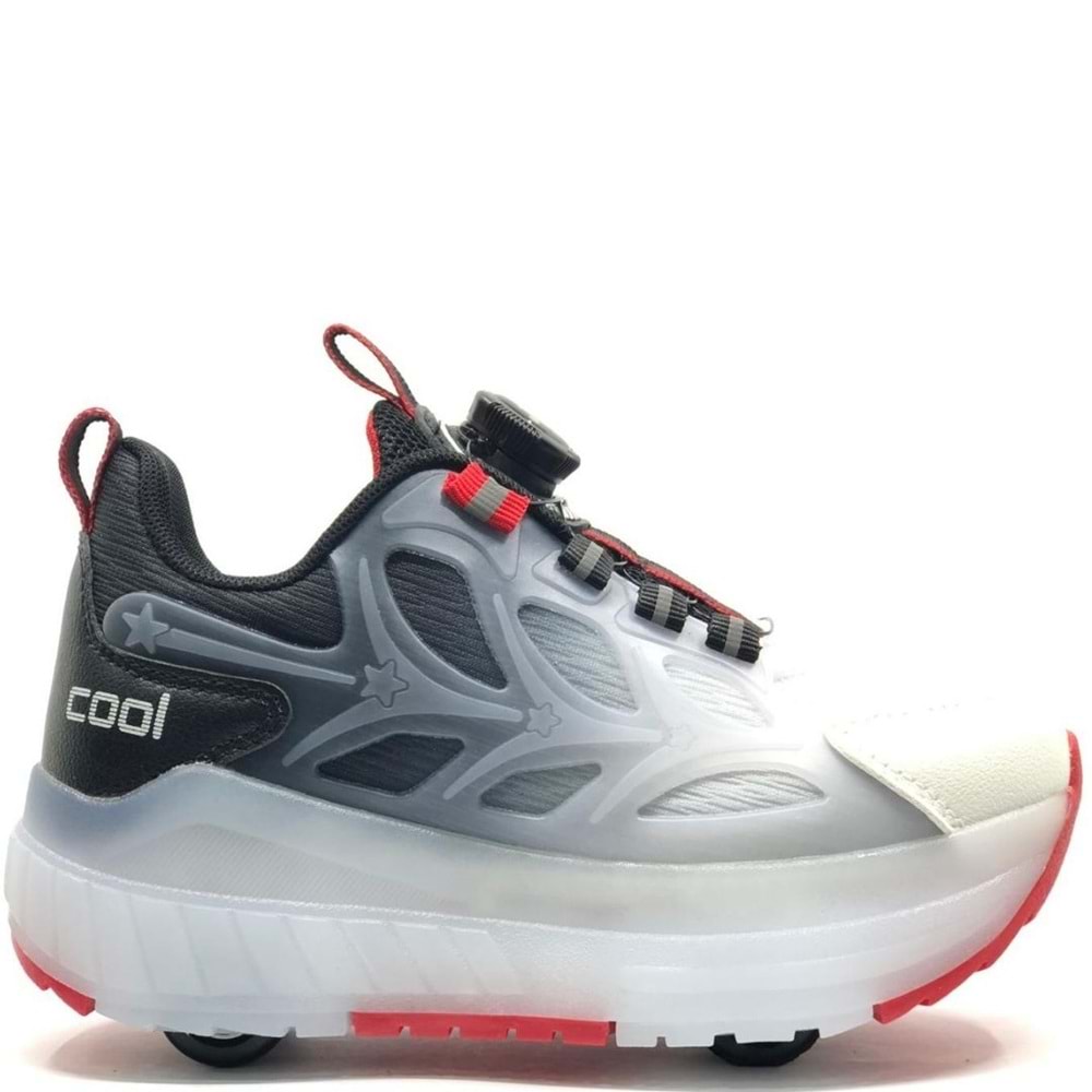 Cool Wheel Akıllı Bağcıklı Işıklı Ortopedik Patenli Çocuk Spor Ayakkabı