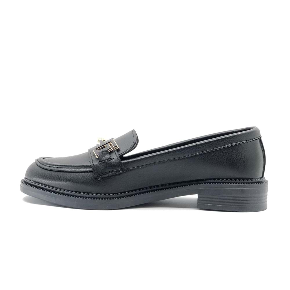 Feles Toka Detaylı Loafer Kadın Babet Ayakkabı