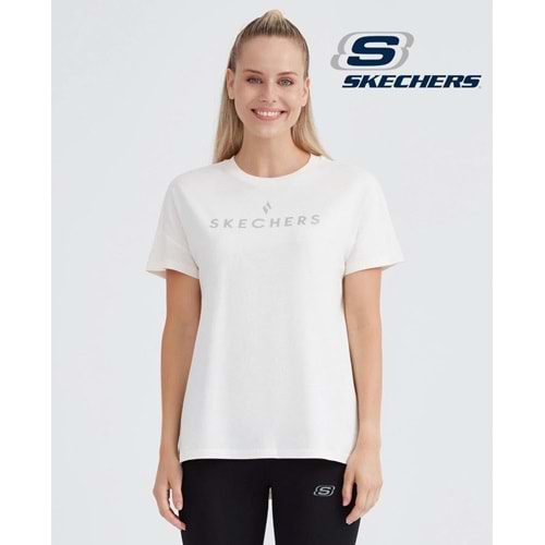 Skechers W Graphic Tee Crew Neck T-Shirt S232161-102 Kadın Tişört